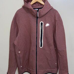 Nike Tech Fleece Full Zip Hoodie Jacket Redstone Red DR9150-670 Mens $140 NEW